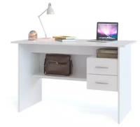 Письменный стол со встроенной тумбой СПМ-07-1Б, цвет белый