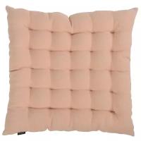 Подушка стеганая на стул Tkano из умягченного льна розово-пудрового цвета из коллекции Essential, 40 40см