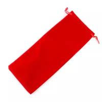 Подарочный мешочек бархатный, 8х21 см, цвет: Красный (10 шт)