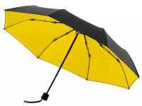 Зонт складной с защитой от УФ-лучей Sunbrella, желтый с черным