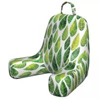 Кресло подушка для чтения Ambesonne "Зеленые листья", 50x70 см