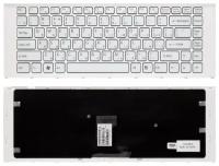 Клавиатура для ноутбука Sony Vaio VPC-EA Series. Плоский Enter. Белая, с рамкой. PN: 148792471.