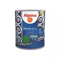 ALPINA Эмаль алкидно-уретановая по ржавчине 3 в 1, RAL 9003 белый (2,5л)