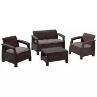 Комплект мебели Allibert Corfu set (диван, 2 кресла, стол)