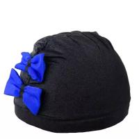 Черная шапочка Charlyse с синим бантом PlaceUp