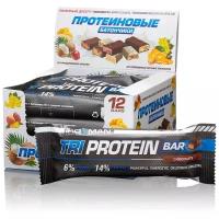 IRONMAN протеиновый батончик Tri Protein Bar, 50 г, 24 шт., ваниль