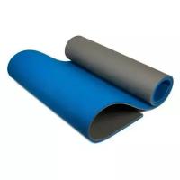 Коврик для йоги / Коврик для фитнеса / Коврик для тренировок 170х60х1см синий/серый