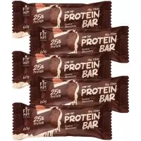 Fit Kit Протеиновый батончик без сахара Protein BAR, 5шт по 60г (Двойной шоколад)