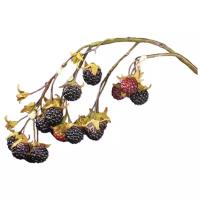 Искусственная ветвь "Ежевика со спелыми ягодами" 38 см