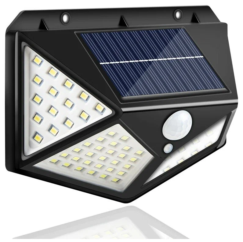 Уличный светильник / прожектор на солнечных батареях с датчиком движения светодиодный