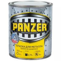 Краска "PANZER" для металла гладкая коричневая 0,75 Л (1/6) RAL 8017