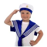 Карнавальный костюм для детей Вестифика Костюм на 9 мая матрос с воротником детский, 116-134 см