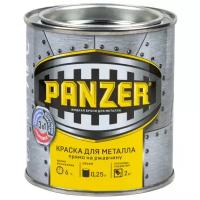 Краска алкидная PANZER для металла гладкая влагостойкая глянцевая серый 0.25 л