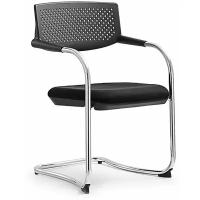 Кресло офисное Самба black CFхром / черный пластик / черная ткань