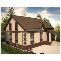 Проект жилого дома SD-proekt 15-0028 (205,3 м2, 12,73*11,73 м, керамический блок 380 мм, облицовочный кирпич)
