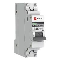 Автоматический выключатель EKF ВА 47-63 1P (C) 4,5kA 16 А