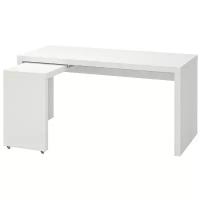 Письменный стол IKEA Мальм с выдвижной панелью