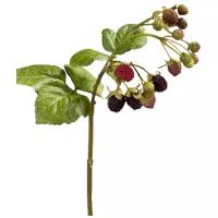 Искусственная ветвь "Ежевика с ягодами" 33 см, цвет: темно-фиолетовый