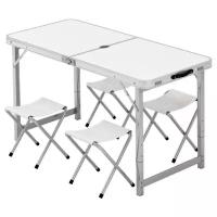 Набор складной мебели Folding Table (стол 120x60,4 стула, брезент)/складной стол и стулья