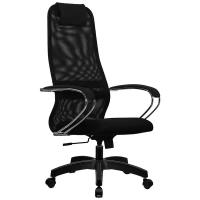 Кресло для руководителя Метта SU-B-8, подл.101/осн.001, обивка: текстиль, цвет: ткань-сетка черная №20