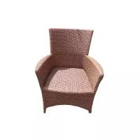 Кресло Кипр, плетеное из искусственного ротанга зебрано
