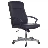 Кресло Easy Chair 654 черное (экокожа/ткань, металл)