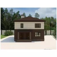 Проект жилого дома SD-proekt 22-0004 (165,42 м2, 9,24*11,7 м, керамический блок 440 мм, облицовочный кирпич)