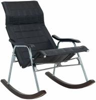 Кресло-качалка складная "Белтех", экокожа черный