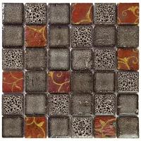 Vint-29-4 Декоративна мозаичная плитка Gaudi Vintage серый коричневый темный квадрат