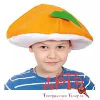 Шляпка гриба лисички для детей (цвет: оранжевый, размер: 52)