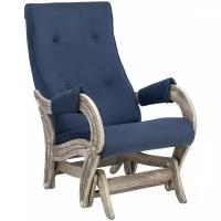Кресло-качалка глайдер Модель 708 Дуб шампань патина, ткань Verona Denim Blue