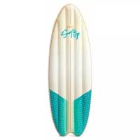 Надувной матрас для плавания Доска для серфинга, бело-голубой, 178х69 см